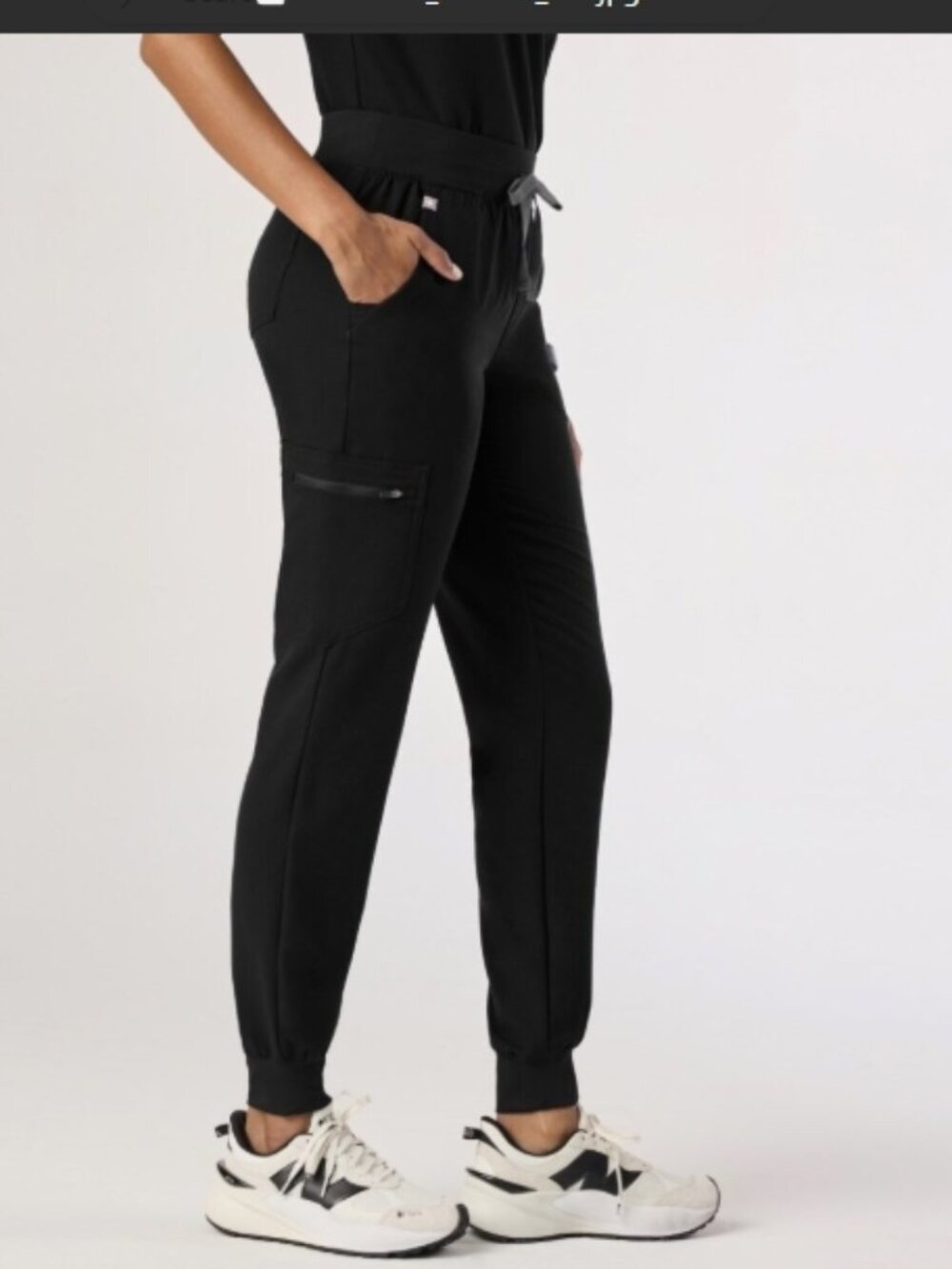 Figs Zamora Jogger Scrub black Pants Size xxs petite